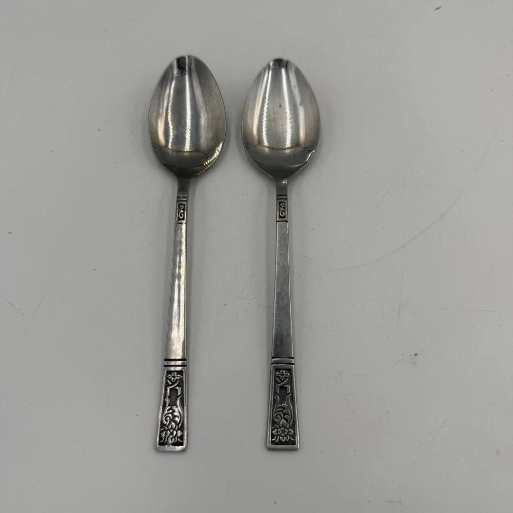 Ekco Eterna Santa Clara Stainless Steel Tablespoons Set of 2 Japan Vintage